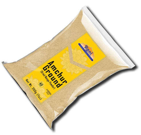 Rani Amchur (Mango) Ground Powder Spice 7oz (200g) - All Natural, Vegan, Gluten Friendly, Non-GMO