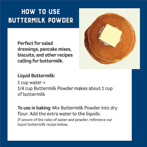Judee’s Buttermilk Powder 1.5 lb (24oz) - 100% Non-GMO, Gluten-Free, Perfect for Pancakes, Fried Chicken, Cornbread