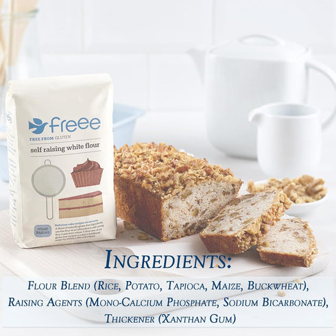 freee Gluten Free Self Raising White Flour | All Purpose Flour for Cakes, Muffins & Pancakes Baking | Imported from UK