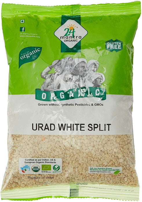 24 Mantra Organic Urad Dal White Split, 500g