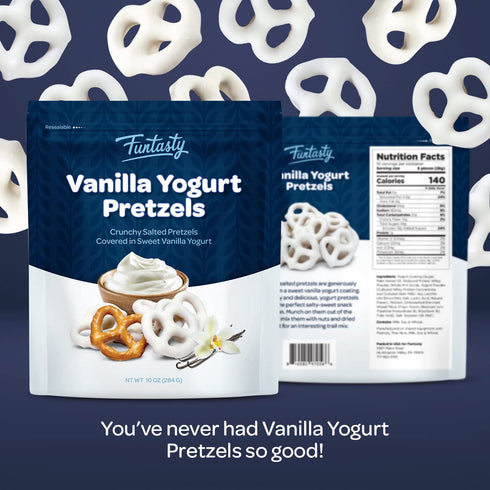 10 Pack Funtasty Vanilla Yogurt-Covered Pretzels - Ounce