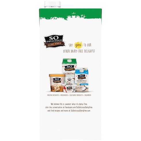 SO DELICIOUS 1 Dairy Free Shelf-Stable Almond Milk, Unsweetened, Vegan, Non-GMO Project Verified, Quart