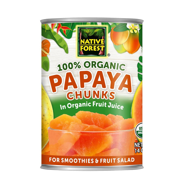Native Forest Organic Papaya Chunks in Fruit Juice - Papaya Can, Canned