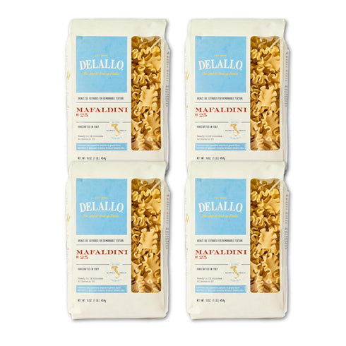 DeLallo Mafaldini Pasta, Mini Lasagna Noodles, Short Ruffle Shape, Vegan, Kosher, Non-GMO,