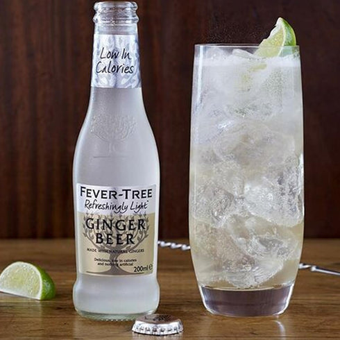 200ml Fever Tree Premium Refreshingly Light Ginger Beer - Premium Quality Mixer and Soda - Refreshing Beverage