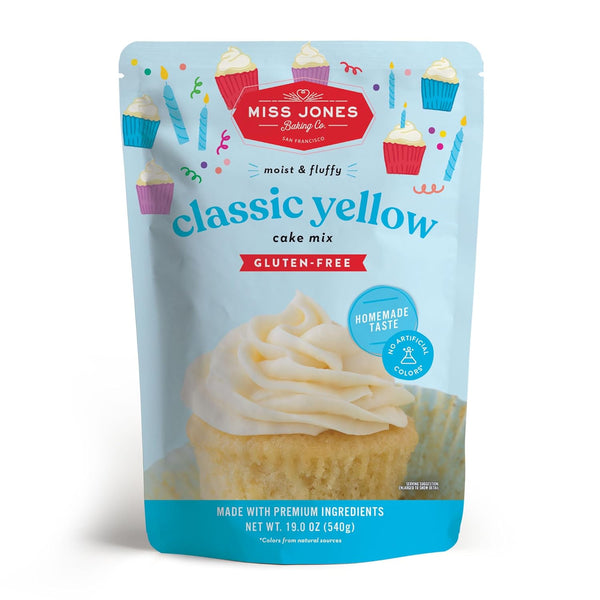 Miss Jones Baking Gluten-Free Classic Yellow Cake Mix - Certified Gluten Free, Premium Ingredients, 19 Ounce (Pack of 1)