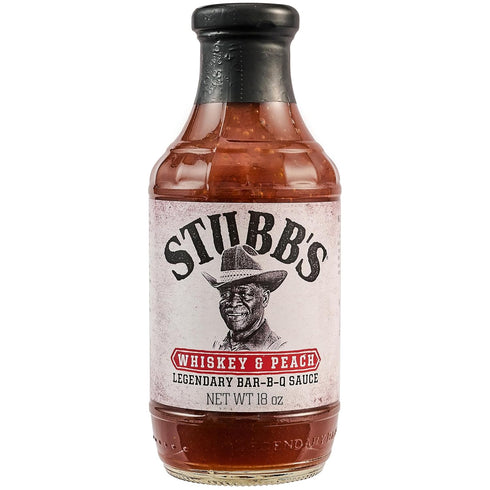 Stubbs BBQ Sauce, Whiskey & Peach, Kosher, No Artificial Flavors, No High