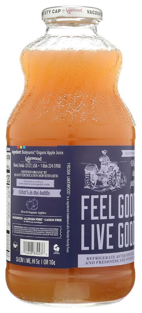 32 Lakewood Organic Pure Apple Juice, FZ