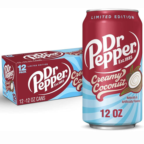 Louisiana Pantry Dr. Pepper Creamy Coconut 12 Ounce Cans or 20 Ounce Bottles (12