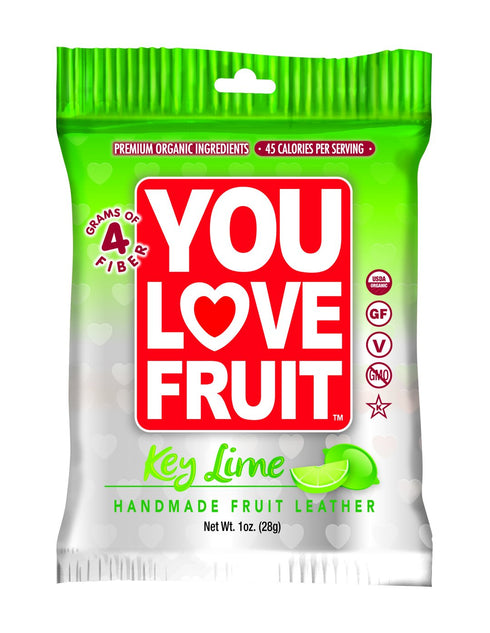 You Love Fruit Organic Fruit Leather, Key Lime, 1 Ounce (Pack of