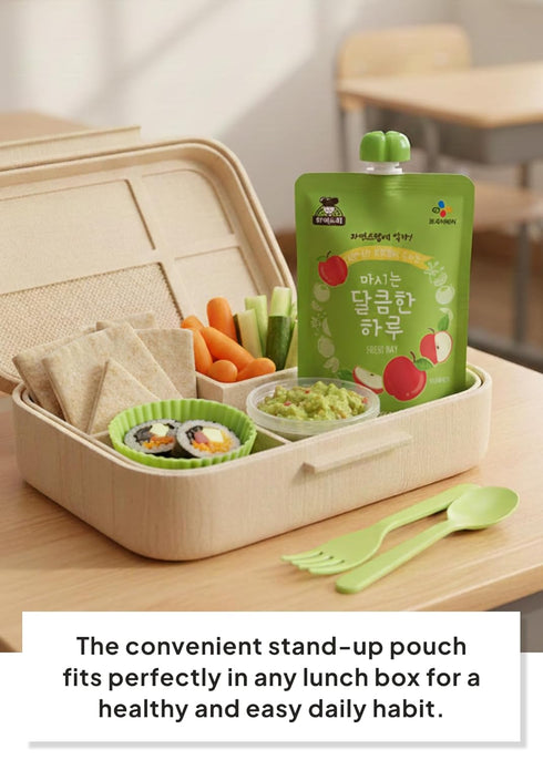 3.38 oz (100ml) 40 Pack, Korean Food CJ Freshway Fresh Apple Juice Drink fl x Korean Apple Juice Beverage, Single Serve