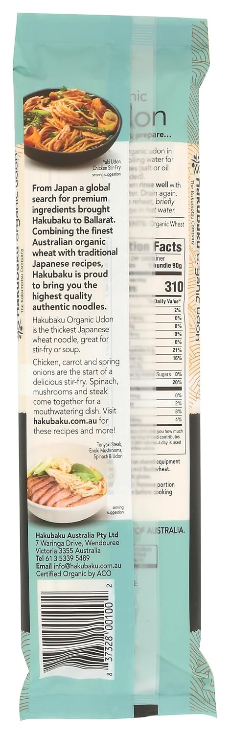 (1 9.5 OZ) Hakubaku Organic Udon Wheat Noodle x