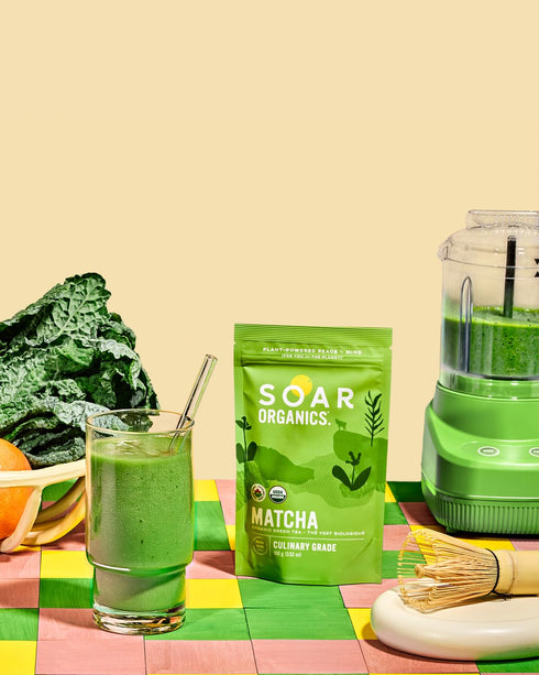 Soar Organics Culinary Grade Matcha Green Tea Powder - Authentic Japanese Origin for Lattes, Smoothies & Baking (3.52