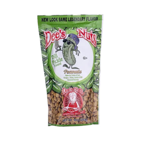Dees Nuts Dill Pickle Flavored Peanuts - 10 oz Resealable Bag |