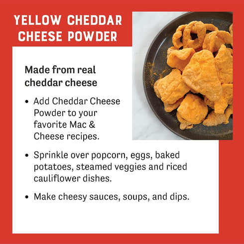 3 lb, Pack 1 Judee's Gluten Free Yellow Cheddar Cheese Powder - Popcorn & Snack Seasoning - Gluten-Free Nut-Free Powder