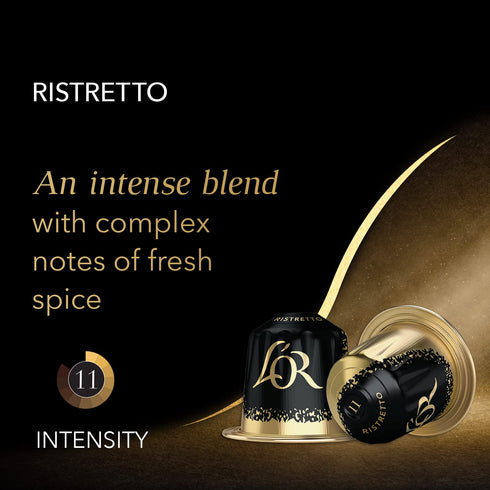 50 Count 50 Count (Pack 1) L'OR Espresso Capsules, Ristretto, Single-Serve Aluminum Coffee Capsules Compatible with the
