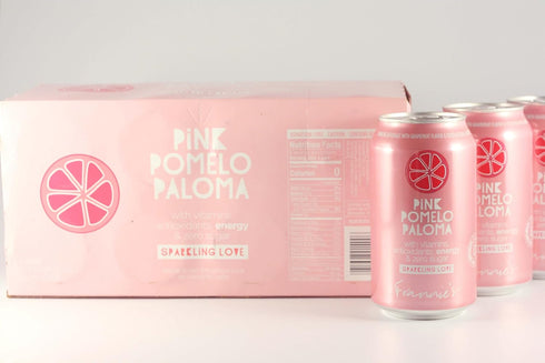 AmishTastes 12 Oz. 24) Frannies Pink Pomelo Paloma Sparkling Soda, Protected With High-Density Foam, Can (Case