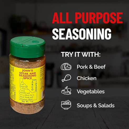 John’s Steak and Seasoning Spice Original, 7oz Green