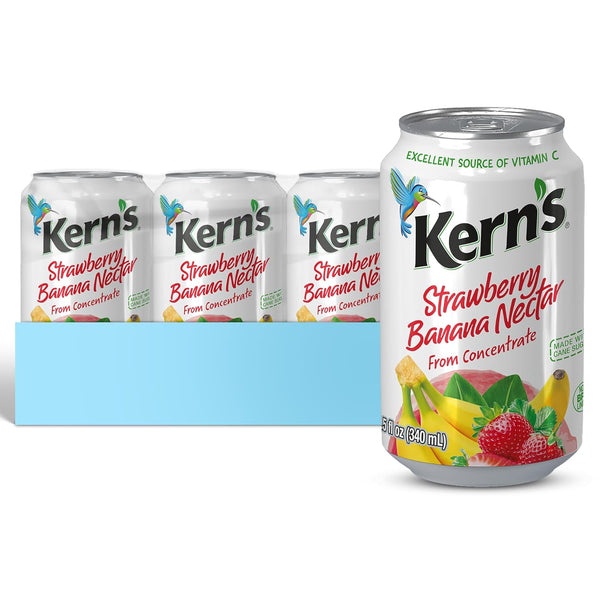 Kerns Strawberry Banana Nectar Juice - Made with Fresh Fruit Puree -