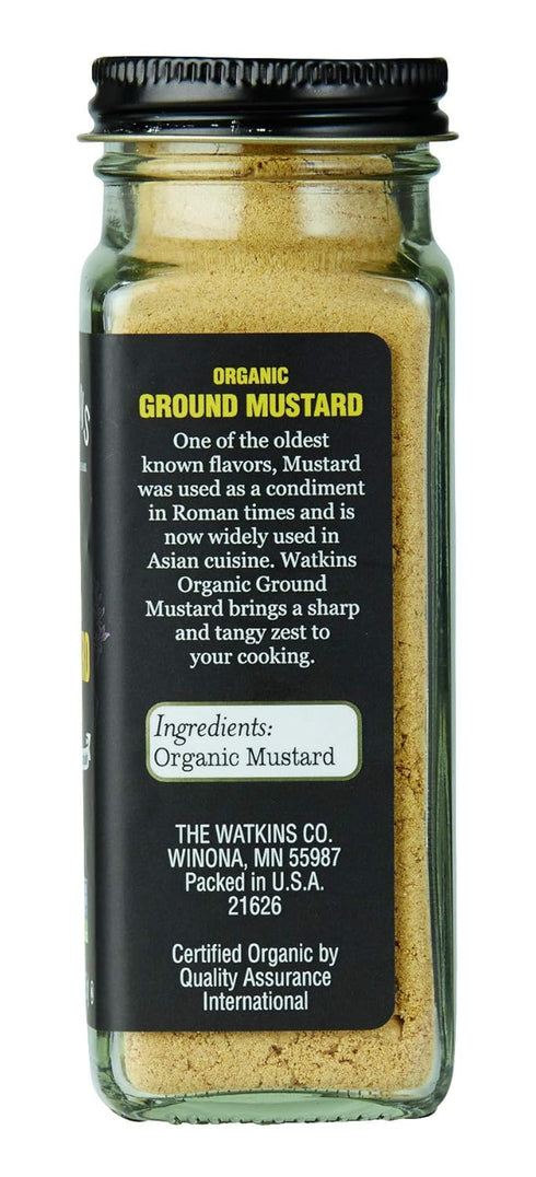 2.6 oz Watkins Gourmet Organic Spice Jar, Ground Mustard