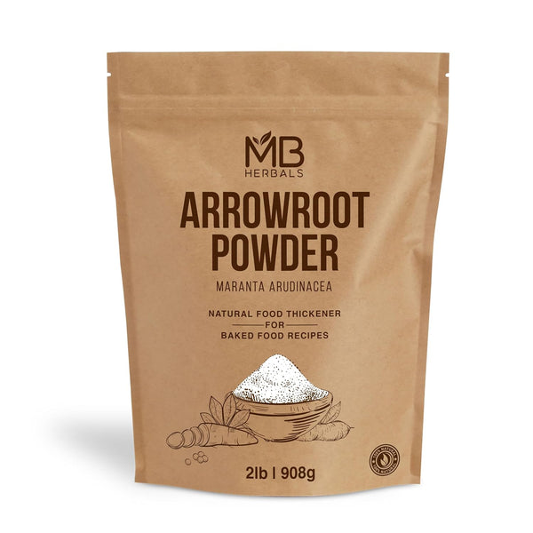 MB Herbals Arrowroot Flour Powder 2 LB | Arrowroot Starch 32 oz