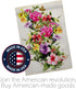 Breeze Decor Mix Bouquet Garden Flag Spring Floral Sunflower Tulip Rose Orchid Lilies Season Springtime Flower Wreath