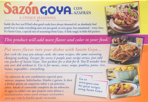 Goya Foods Sazón Seasoning With Azafran, 3.52 Ounce, Pack of 3