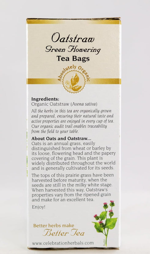 Celebration Herbals 24 Organic Oatstraw Green Flowering Tea, CT
