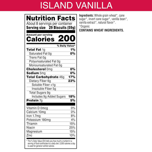 18oz (1 (Pack 2) Kashi Breakfast Cereal, Organic, Fiber Cereal, Island Vanilla, Box Box)