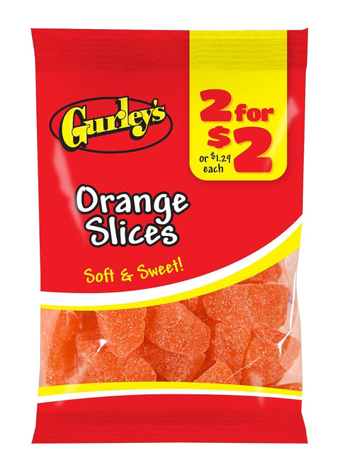 Gurley's Citrus Burst Orange Slices, Jelly Fruit Candy, Zesty Sweet (Pack of