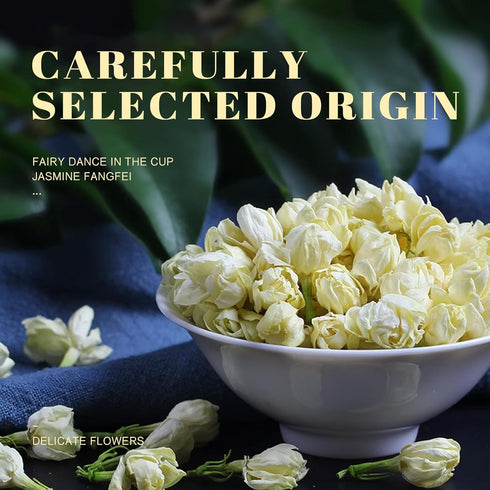 SSTTTKL 3.52oz/100g 100% Jasmine Tea - Dried Jasmine Flowers, - Natural Edible Jasmine Buds, Loose Leaf Herbs for Tea