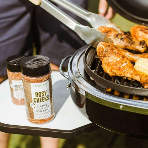 FreshJax Organic Maple Bourbon BBQ Rub Blend, Large 6.5oz Gift Box Included Plant-Based Low Sodium Gluten-Free