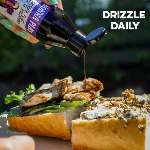8.45oz (Pack 2) Nonna Pias Cabernet Merlot Balsamic Glaze - IGP Certified Balsamic Vinegar of Modena - Full-Bodied