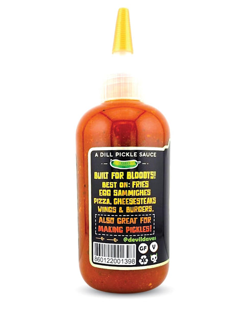 8.6 Oz Dill Pickle Hot Sauce | Devil Daves Pickle Crack - Medium Heat