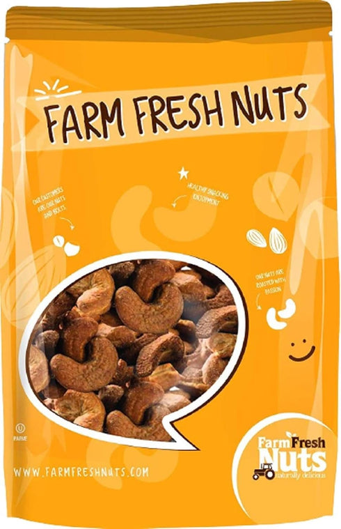 Dry Roasted Dark Cashews with Himalayan Salt (2 Lbs) - Dark Oven