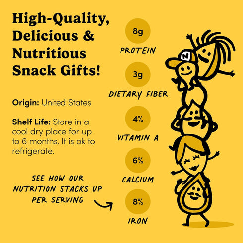 1.25Lb Package Nuts.com Mixed Nut Sampler Variety Snack Box for Festive Gifts Gift Includes Pistachios, Peanuts