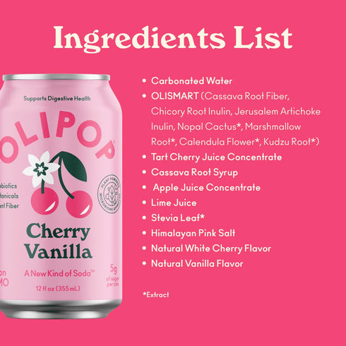 12 Oz Olipop, Tonic Sparkling Cherry Vanilla, Fl