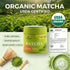 1.41 oz (40 ZenRitual Ceremonial Grade Matcha Powder - Pure Organic Green Tea, Single Servings) Tin - Authentic Stone
