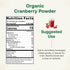 4oz Quay Naturals Organic Cranberry Juice Powder, | Made from US-Sourced Cranberries | USDA Organic, Freeze-Dried