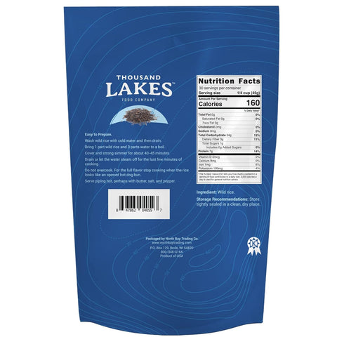 3 (48 100% Thousand Lakes Minnesota Grown Wild Rice - pounds ounces) - Bulk Pouch | Wild Rice | All Natural