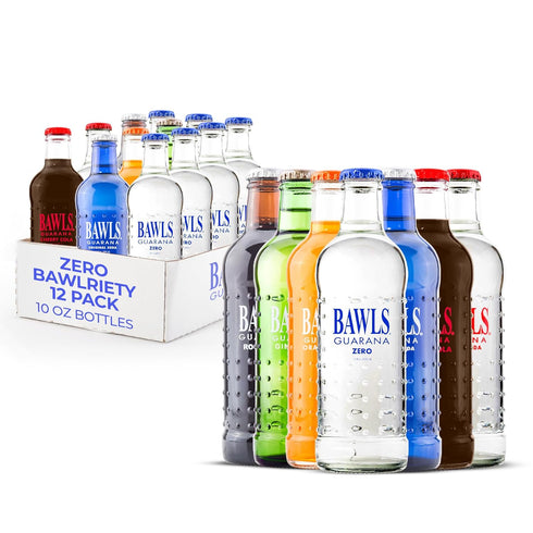 Bawls Zero Variety Pack, Guarana Drink, Guarana Soda, Guarana Fueled Soda for Energy,