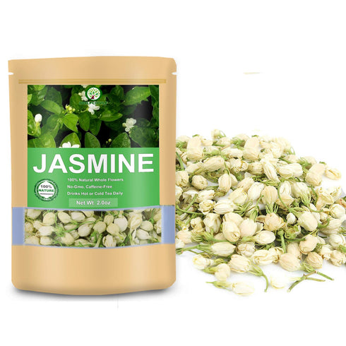 Natural Jasmine Flower Tea, 100% Dried Premium Jasmine Buds Herb Tea (2.0 oz)