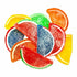 Rich&Richer 1 lb Assorted Fruit Slices Bag Orange, Lime, Watermelon, Cherry, Blue Raspberry & Lemon Flavour, Vegan