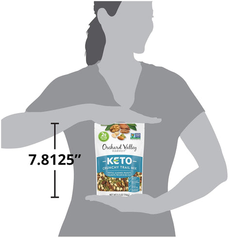 5.5 (Pack 6), Orchard Valley Harvest Keto Crunchy Trail Mix, Ounces of Pepitas, Almonds, Peanuts, Walnuts, and Pecans