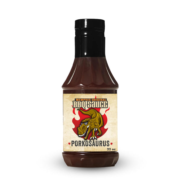 Porkosaurus World Championship Memphis BBQ Sauce Tangy & Sweet Sauce for Ribs,