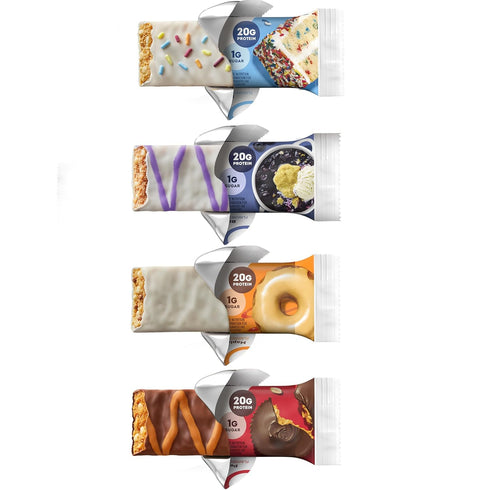 Pack, 20g 1g 2.12 oz (8 Count) ONE Protein Bars, Sampler Variety Gluten Free with Protein and Sugar, Pantry Staples