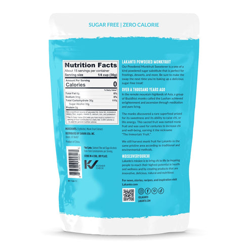 1 Lb Lakanto Powdered Monk Fruit Sweetener With Erythritol, Powdered Sugar Substitute Sweetener For Baking & Cooking