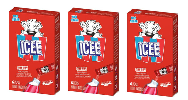 ICEE Cherry Singles To Go - Pack of 3 - Powdered Drink