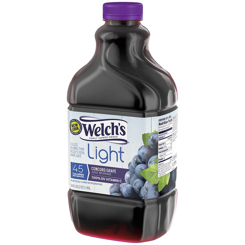 64oz (Pack 4) Welch's Juice Bottle of Choose Flavor Below (Light Concord Grape Juice)