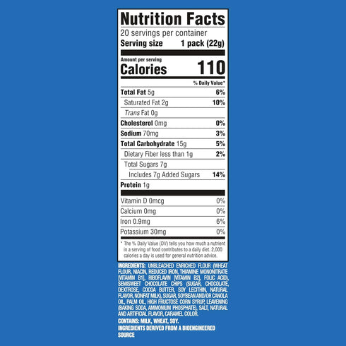 20 Packs (2 pack) CHIPS AHOY! Original Chocolate Chip Cookies, Snack cookies per